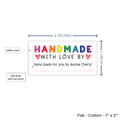 PPLR_HIDDEN_PRODUCT Rainbow Handmade with Love (2"x1"-Cotton)