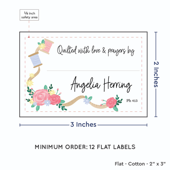 PPLR_HIDDEN_PRODUCT Thread and Flowers with Fill in Blanks (2"x3" Cotton - 12 labels/set)