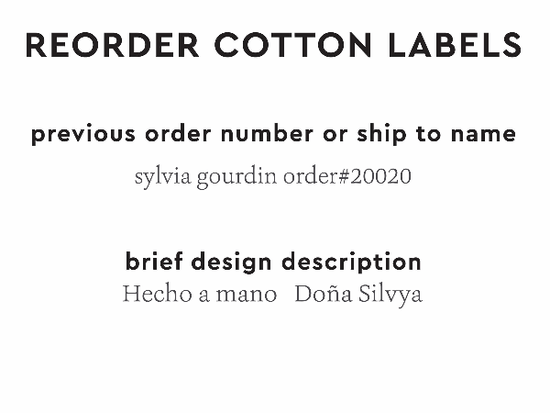 PPLR_HIDDEN_PRODUCT Reorder Previous Label Design - COTTON
