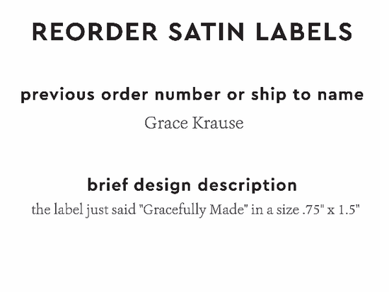 PPLR_HIDDEN_PRODUCT Reorder Previous Label Design - SATIN