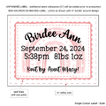 PPLR_HIDDEN_PRODUCT Pink Rainbow Baby Label