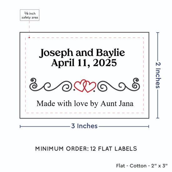 PPLR_HIDDEN_PRODUCT Double Heart Quote (2"x3" Cotton - 12 labels/set)