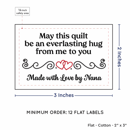 PPLR_HIDDEN_PRODUCT Double Heart Quote (2"x3" Cotton - 12 labels/set)
