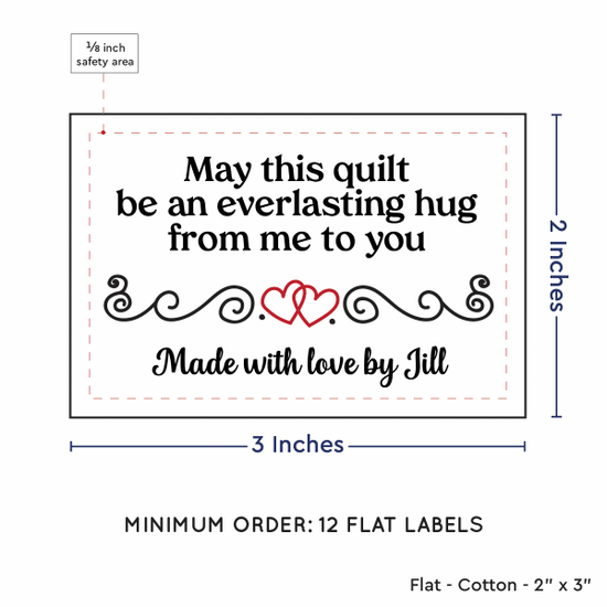 PPLR_HIDDEN_PRODUCT Double Heart Quote (2"x3" Cotton - 12 labels/set)