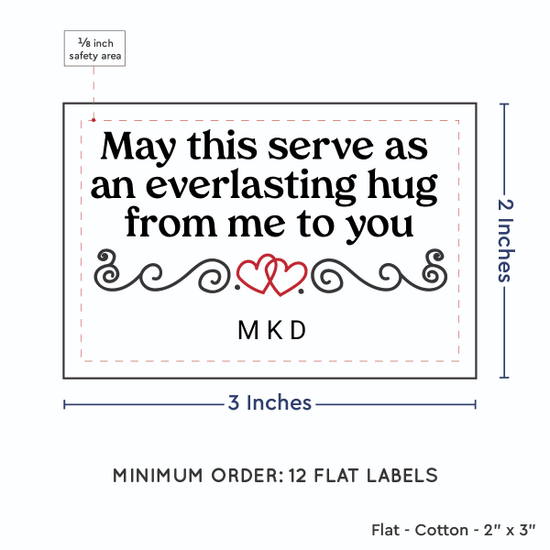 PPLR_HIDDEN_PRODUCT Double Heart Quote (2"x3" Cotton - 12 labels/set)