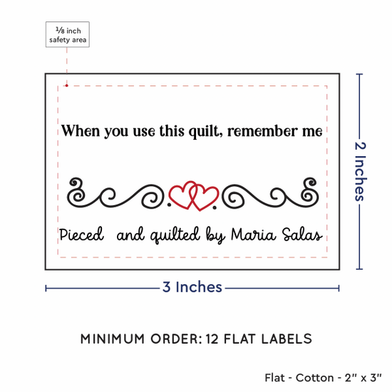 PPLR_HIDDEN_PRODUCT Double Heart Quote (2"x3" Cotton - 12 labels/set)