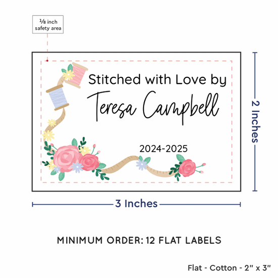 PPLR_HIDDEN_PRODUCT Thread and Flowers (2"x3" Cotton - 12 labels/set)
