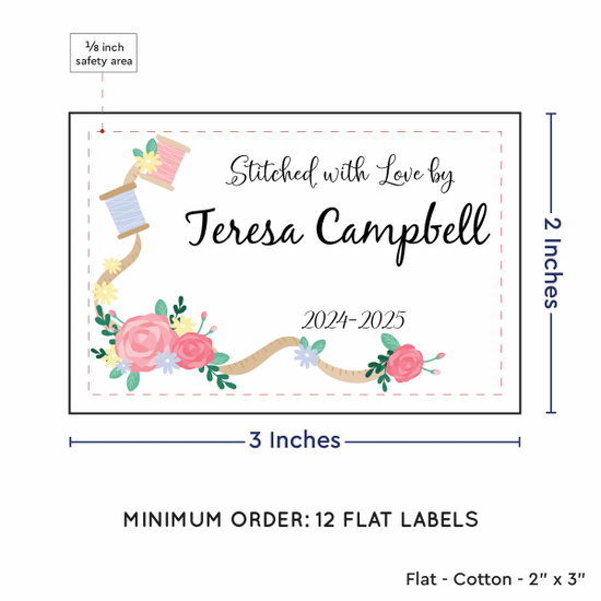 PPLR_HIDDEN_PRODUCT Thread and Flowers (2"x3" Cotton - 12 labels/set)