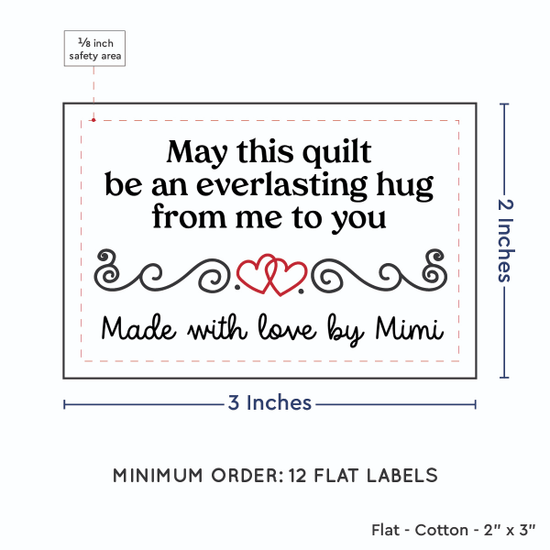 PPLR_HIDDEN_PRODUCT Double Heart Quote (2"x3" Cotton - 12 labels/set)