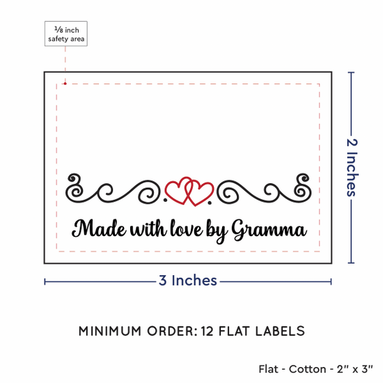 PPLR_HIDDEN_PRODUCT Double Heart Quote (2"x3" Cotton - 12 labels/set)
