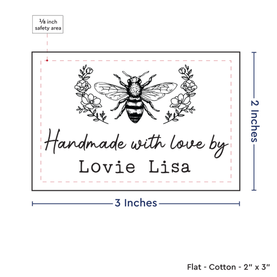 PPLR_HIDDEN_PRODUCT Floral Bee (2"x3"-Cotton)