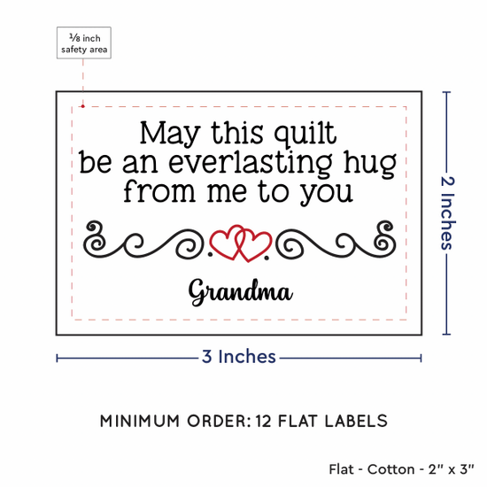 PPLR_HIDDEN_PRODUCT Double Heart Quote (2"x3" Cotton - 12 labels/set)