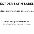 PPLR_HIDDEN_PRODUCT Reorder Previous Label Design - SATIN