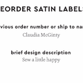 PPLR_HIDDEN_PRODUCT Reorder Previous Label Design - SATIN