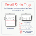 Satin Small Laurel Labels (1.5" wide - Satin) clothes labels made especially for you labels fabric labels for clothes