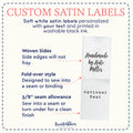 Satin Handmade Square (1" wide - Satin) clothing label printer fabric label printer label printer for clothes