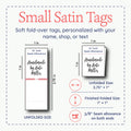 Satin Handmade Square (1" wide - Satin) clothing label printer fabric label printer label printer for clothes