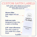 Satin Handmade Icons (1.5" wide - Satin) clothing labeler label maker for clothes fabric label maker