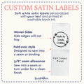 Satin Circle Heart (1" wide - Satin) custom clothing tags label tags personalized clothing tags fabric tags