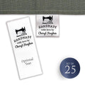 Satin Sewing Machine (1.5" wide - Satin) custom clothing tags sew on personal labels for sewing handmade labels for sewing