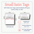 Satin Sparkle Emoji (1.5" wide - Satin) custom sew on labels sew in labels sew on personalized labels