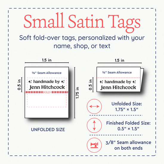 Satin Sparkle Emoji (1.5" wide - Satin) custom sew on labels sew in labels sew on personalized labels