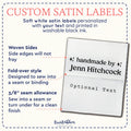 Satin Sparkle Emoji (1.5" wide - Satin) custom sew on labels sew in labels sew on personalized labels