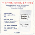 Satin Sewing Needle Satin Labels (1.5" wide - Satin) custom sewing tags sew in name labels fabric labels for handmade items