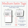 Satin Sewing Needle Satin Labels (1.5" wide - Satin) custom sewing tags sew in name labels fabric labels for handmade items