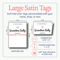 Satin Simple Heart Satin Tag Set (2" wide - Satin) custom t shirt tags label for garments personalized apparel tags