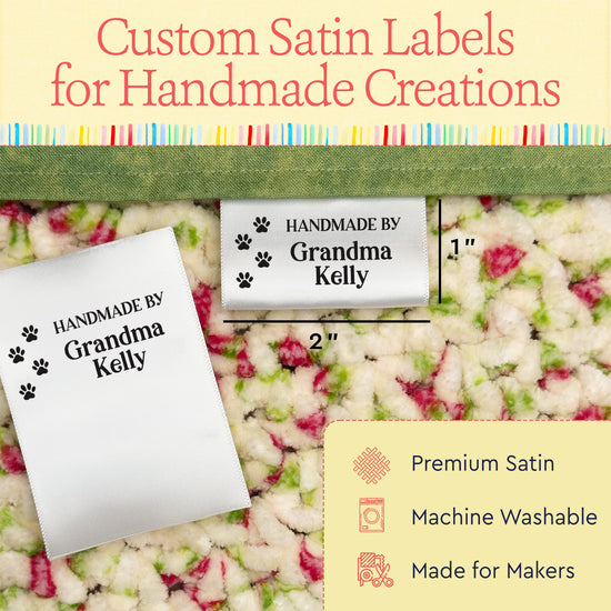 Satin Paw Prints (2" wide - Satin) customized ribbon ribbon printing printing on ribbon