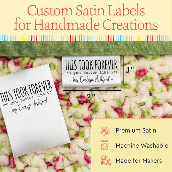 Satin This Took Forever (2" wide - Satin) customized ribbon ribbon printing printing on ribbon