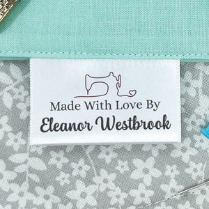 Satin Stitched with Love (2" wide - Satin) customized ribbon ribbon printing printing on ribbon