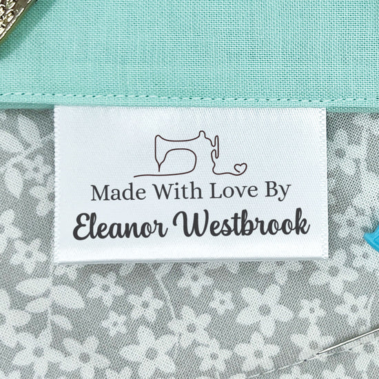 Satin Stitched with Love (2" wide - Satin) customized ribbon ribbon printing printing on ribbon