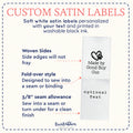 Satin Heart and Paw Print (1" wide - Satin) fabric labels for clothes sewing labels custom sewing machine labels