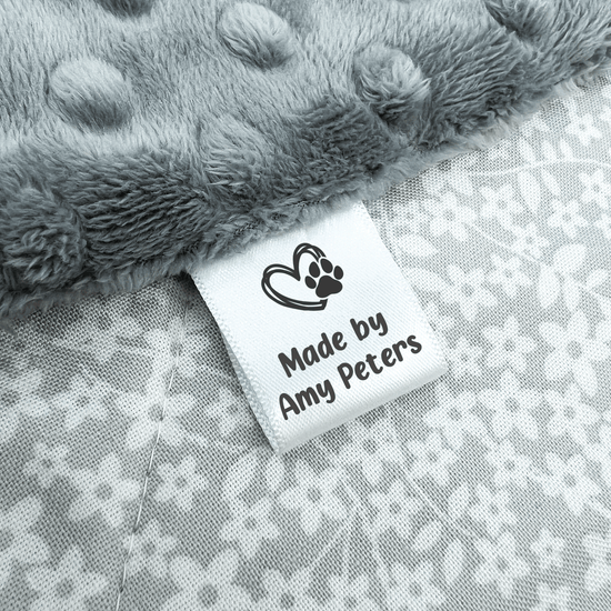 Satin Heart and Paw Print (1" wide - Satin)