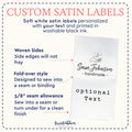 Satin Moon & Hand Satin Labels (1.5" wide - Satin) garment tag custom neck tags custom neck labels shirt label maker