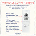 Satin Rainbow Hearts (1" wide - Satin) handmade by tags fabric tags for handmade items handmade by labels