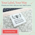 Satin Floral Bee (1.5" wide - Satin) handmade labels personalized tags for handmade items custom tags for handmade items