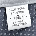Satin This Took Forever (1.5" wide - Satin) handmade labels personalized tags for handmade items custom tags for handmade items