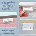 Satin Sewing Icons Large Satin  (2" wide - Satin) name tags to sew in clothes sew on name labels sew in tags