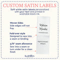 Satin Square Signature (1" wide - Satin) personalized clothing labels tags on clothes fabric labels for clothing