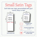 Satin Square Signature (1" wide - Satin) personalized clothing labels tags on clothes fabric labels for clothing
