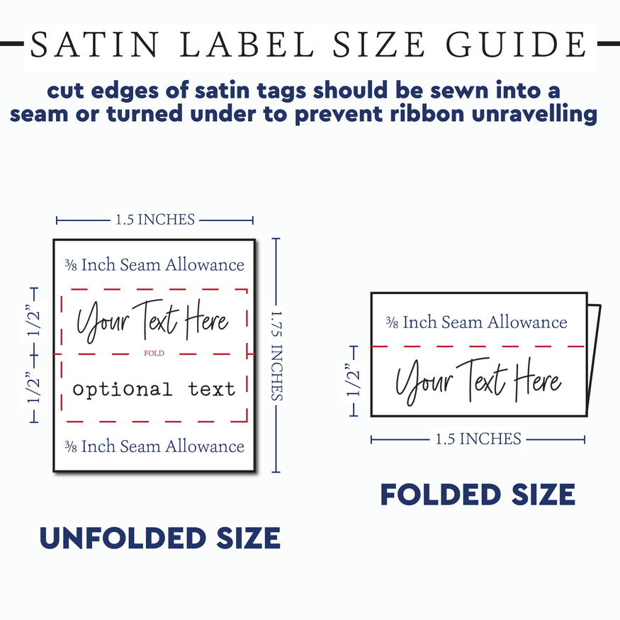 Custom Small Satin Sew On Labels – Make Your Own – Oz Labels