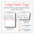 Satin Sewing Needle Satin Set (2" wide - Satin) personalized sew in labels custom clothing labels sew on custom sew in tags