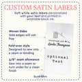 Satin Sewing Icons Satin Label Set (1.5" wide - Satin) personalized sewing tags custom fabric labels for handmade items custom sewing labels for handmade items