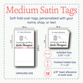 Satin Sewing Icons Satin Label Set (1.5" wide - Satin) personalized sewing tags custom fabric labels for handmade items custom sewing labels for handmade items