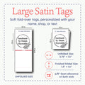 Satin Circle Leaf (1.5" wide - Satin) Sew-in fabric labels custom product labels Custom fabric labels