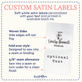 Satin Floral Letter (1.5" wide - Satin) sew in labels sew on personalized labels sew in labels for handmade items