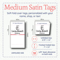 Satin Floral Letter (1.5" wide - Satin) sew in labels sew on personalized labels sew in labels for handmade items